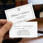 シンプルClean Black and White Law School Student コーリングカード