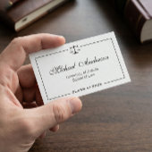 シンプルClean Black and White Law School Student コーリングカード