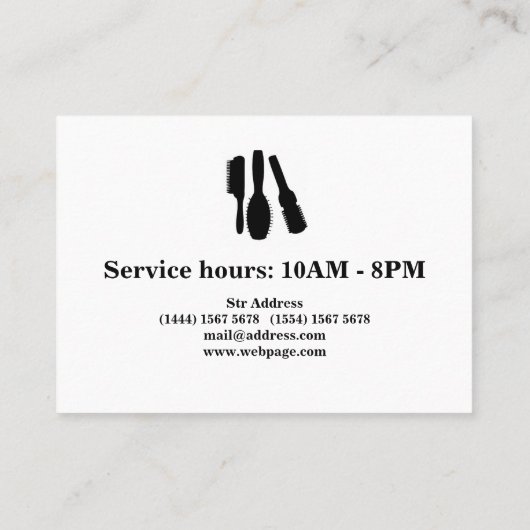 シンプルClean Cut理容師 名刺 (裏面)