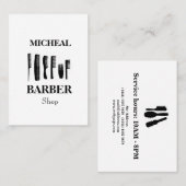 シンプルClean Cut理容師 名刺 (正面/裏面)