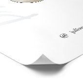 シンプルClean Minimalistホワイト写真価格表 ポスター (角)