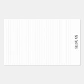 シンプルClean Minimalist行がパーソナライズさ点々のあるれる 長方形シール (正面)