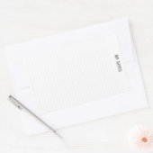 シンプルClean Minimalist行がパーソナライズさ点々のあるれる 長方形シール (封筒)