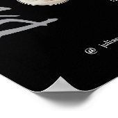 シンプルClean Minimalist Black Photo Price List ポスター (角)