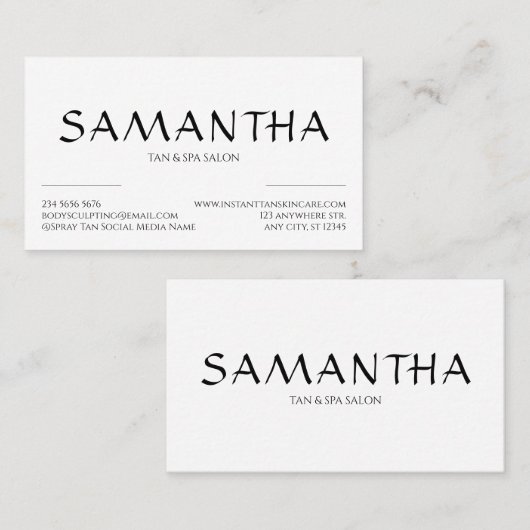 シンプルClean Shapeロゴモダン 名刺 (正面/裏面)