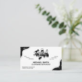 シンプルCleaning Servicesプロフェッショナルカスタムロゴ 名刺 (スタンド正面)