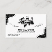 シンプルCleaning Servicesプロフェッショナルカスタムロゴ 名刺 (正面)