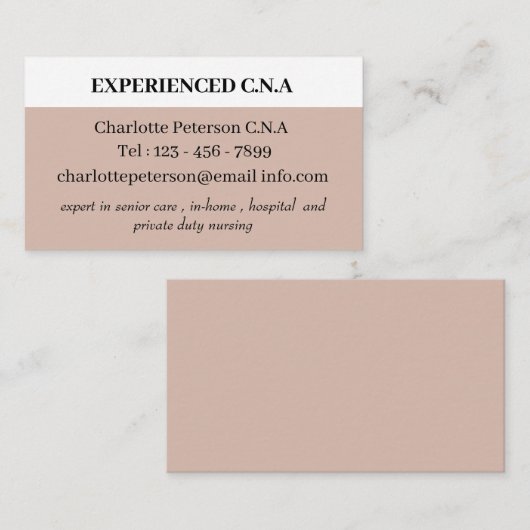 シンプルCNA 名刺 (正面/裏面)