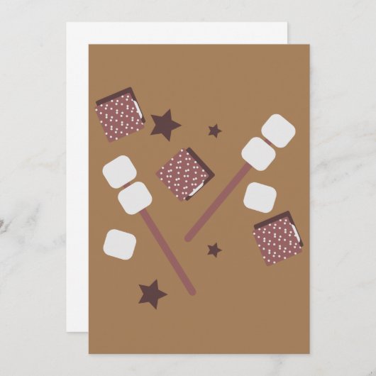 シンプルCookie Campfire Greeting (正面/裏面)