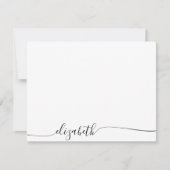 シンプルCursiveスクリプトパーソナライズされた名 ノートカード (正面)