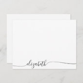 シンプルCursiveスクリプトパーソナライズされた名 ノートカード (正面/裏面)