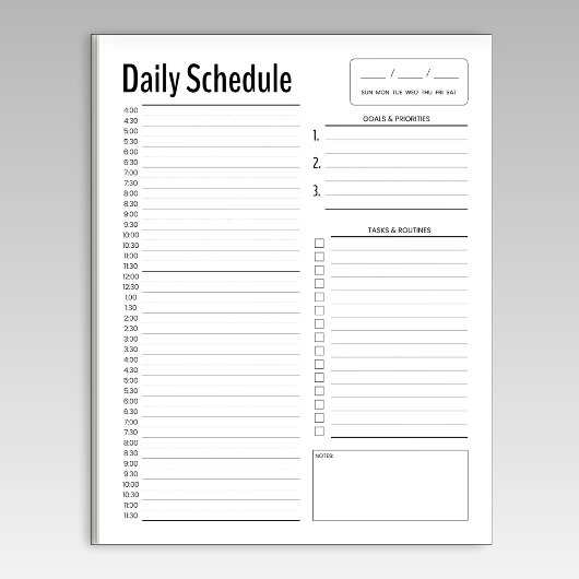 シンプルDaily Scheduleメモ帳 ノートパッド