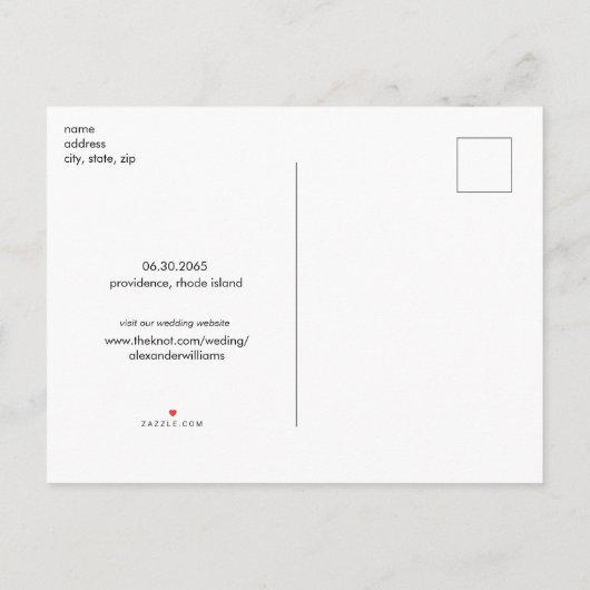 シンプルDang Thing Sageを実行する日付を保存 案内ポストカード (裏面)