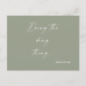 シンプルDang Thing Sageを実行する日付を保存 案内ポストカード (正面)