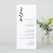 シンプルDark Navy Blueのメ結婚ニュー・カード メニュー (スタンド正面)