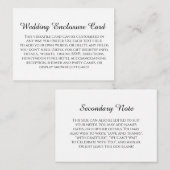 シンプルDIYカスタムウェディングブラック&ホワイト エンクロージャーカード (正面/裏面)