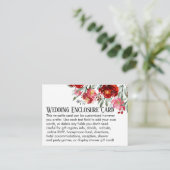 シンプルDIYカスタムウェディングレッド&ピンクの花 エンクロージャーカード (スタンド正面)