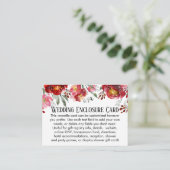 シンプルDIYカスタムウェディングレッド&ピンクの花 エンクロージャーカード (スタンド正面)