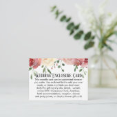 シンプルDIYカスタムウェディング赤面ピンクフローラ エンクロージャーカード (スタンド正面)