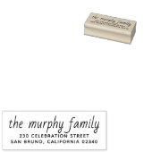 シンプルDIYファミリー名&差出人住所 ラバースタンプ (押印)