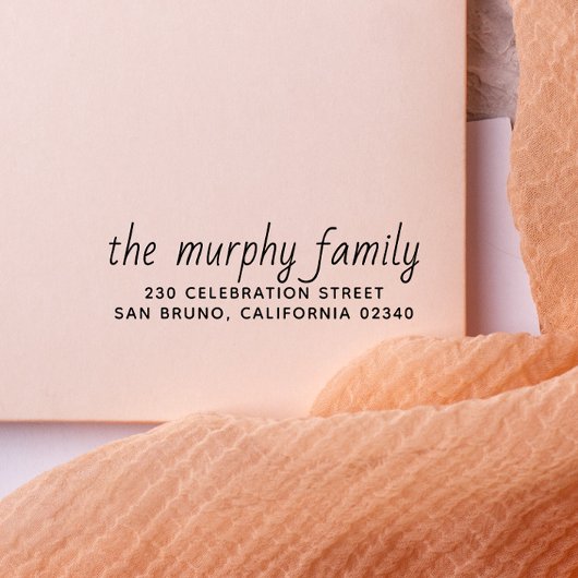 シンプルDIYファミリー名&差出人住所 ラバースタンプ