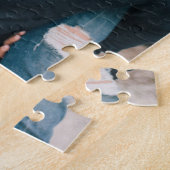 シンプルDIYモダンカップルのバレンタインデーの写真 ジグソーパズル (側面)