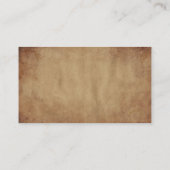 シンプルDIYヴィンテージカスタム金ゴールド素朴フレームデザイン 名刺 (裏面)