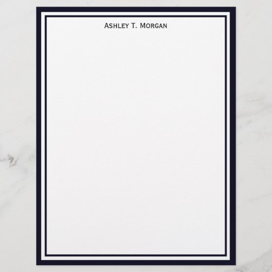 シンプルDKブルー/ホワイトパーソナライズされたSV (正面)