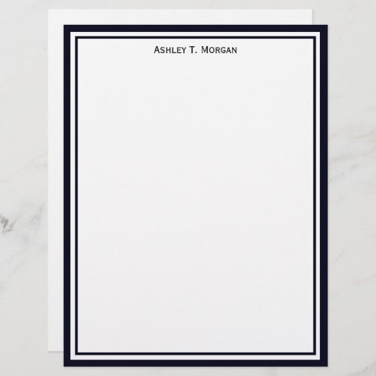 シンプルDKブルー/ホワイトパーソナライズされたSV (正面/裏面)