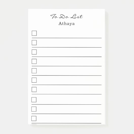 シンプルDoリストに名前を追加 ポストイット (正面)