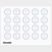 シンプルDot Blue縁ど Thank You Stickers ラウンドシール (シート)