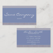 シンプルDots And Dotsストライプコレクション（青） 名刺 (正面/裏面)