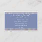 シンプルDots And Dotsストライプコレクション（青） 名刺 (裏面)