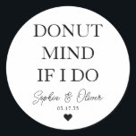 シンプルDOUT MINDもし I DOハート結婚式の引き出物 ラウンドシール<br><div class="desc">Aクラシッククラシックもしフォントで結婚「Dout Mind I Do」を使ったステッモダンクエレガント。名前パーソナライズされたとデートで簡単に結婚出来る。</div>