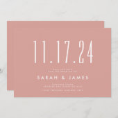 シンプルDustyモダンバラ保存日付 セーブザデート (正面/裏面)