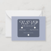 シンプルDusty BlueとLight Blue RSVP結婚の ノートカード (正面)