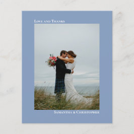 シンプルDusty Blue BUDGETの写結婚真ありがとう