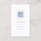 シンプルDusty Blue Photo Healthcare Consultant 名刺 (裏面)