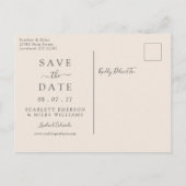 シンプルDusty Blue Photo Save The Date 結婚's 案内ポストカード (裏面)