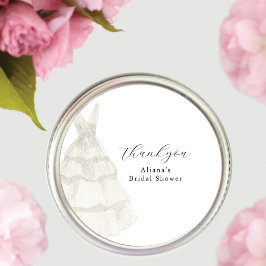 シンプルElegentホワイト結婚ズガウンブライダルシャワー フェイバータグ