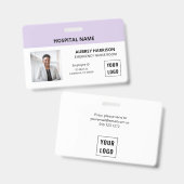 シンプルEssential Medical Photo ID バッジ (表裏)