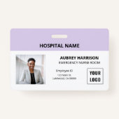 シンプルEssential Medical Photo ID バッジ (正面)