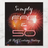 シンプルFab & 50 - ワインラベル (シングルラベル)