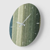 シンプルFabricテクスチャパターン |壁時計 ラージ壁時計 (傾斜)