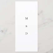 シンプルFolids Monogramのメ結婚ニュー メニュー (裏面)