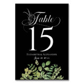 シンプルFolids Wedding Reception テーブルナンバー (裏面)