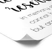 シンプルForever Reserved |ブラックスクリプトメモリアル ポスター (角)