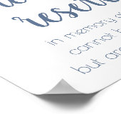 シンプルForever Reserved | Dusty Blue Memorial ポスター (角)