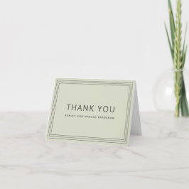 シンプルFrame Sage Green Thank You サンキューカード