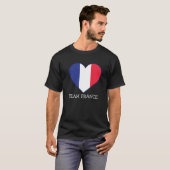 シンプルFRANCEフモダンァン応援フラグのチーム名 Tシャツ (正面フル)